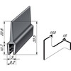Profil protection d'angles EPDM avec renforcement en treillis acier 9.2x33.5mm noir